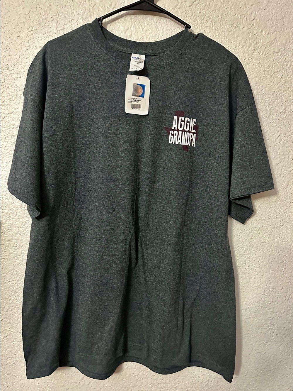 Gildan Charcoal 'Aggie Grandpa' Short-Sleeve Tee